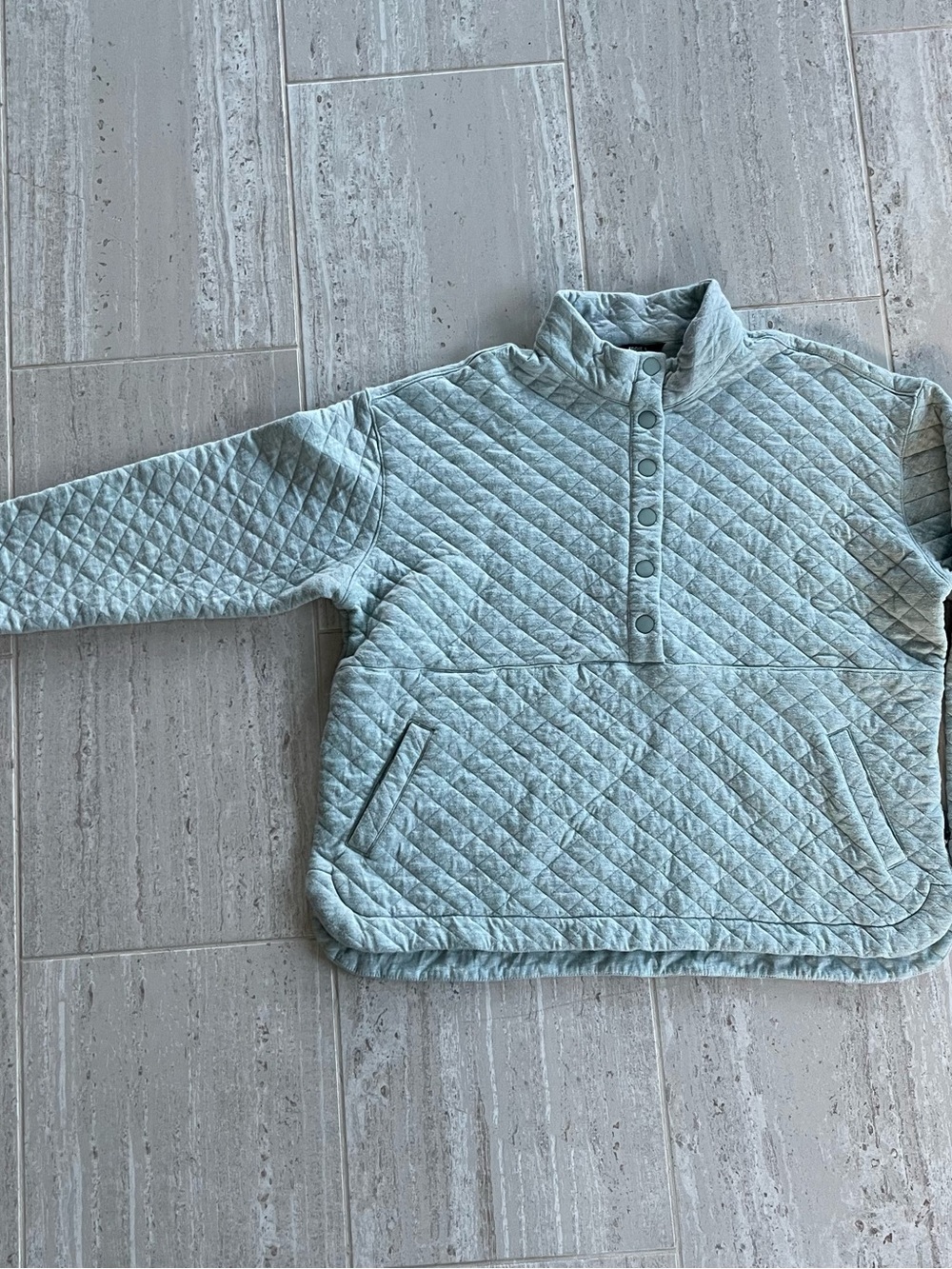 Eddie Bauer Quilted Pullover in Seafoam Green